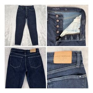 Lucky Brand Jeans Women 10/30 (29x26) Blue Bridgette High Rise Skinny Button Fly